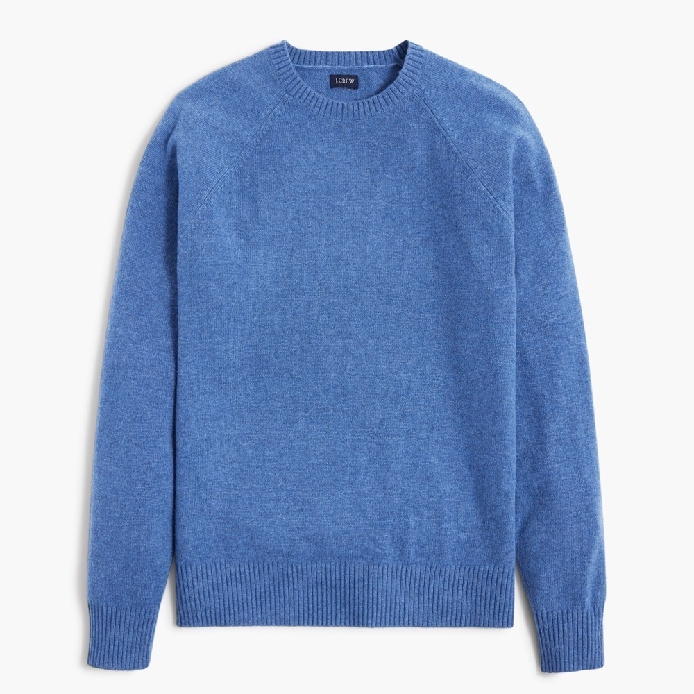 NWOT J.Crew Factory Men’s Crewneck Blue Wool Blend Sweater Sz S Sold Out
